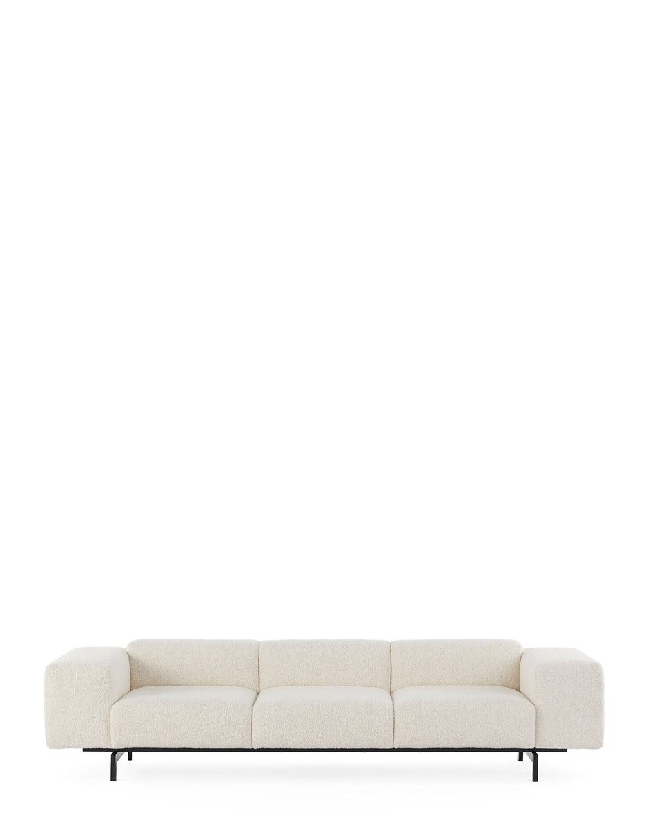 Largo three-seater curly