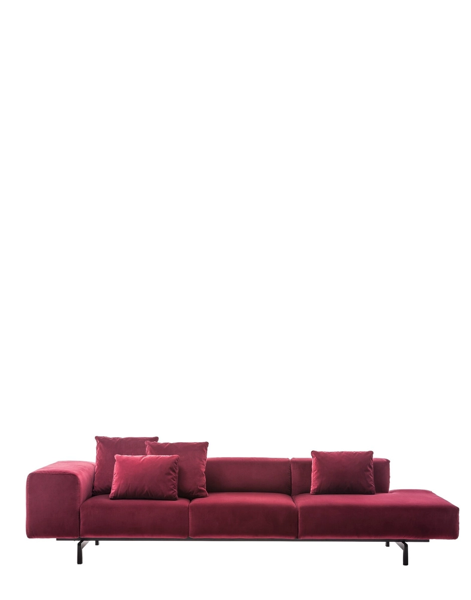 Largo ottoman three-seater velvet - right - Image 2