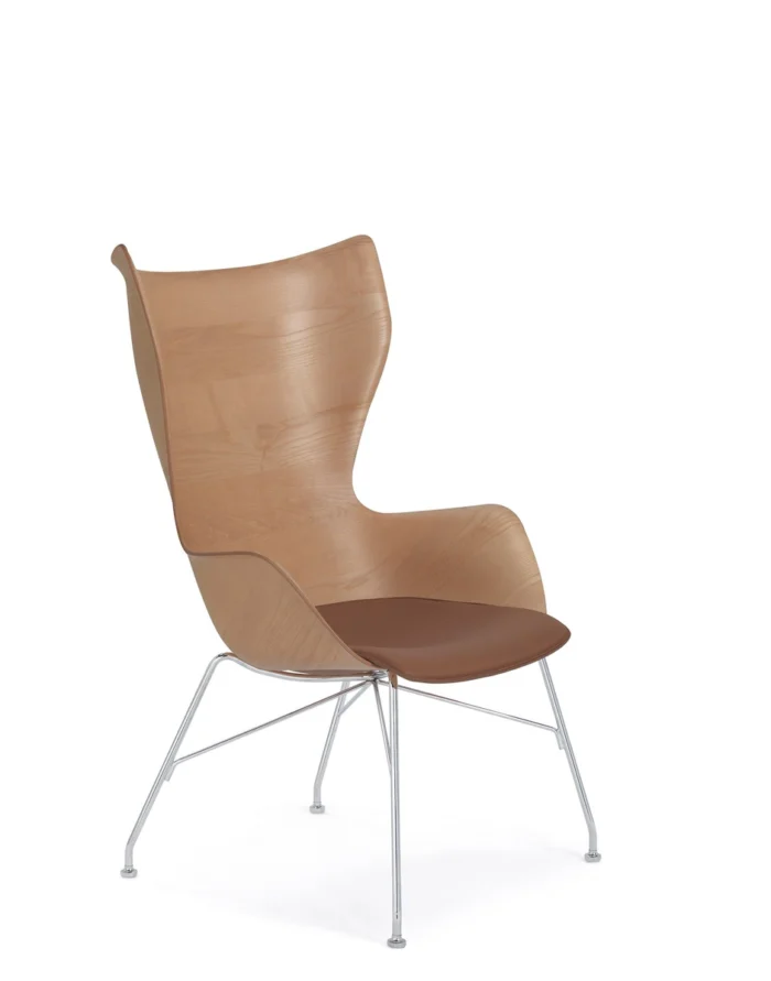 K/wood ripado ash/leather seat - Imagem 2