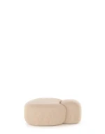 Aaland pufe tecido bouclé novo stretch