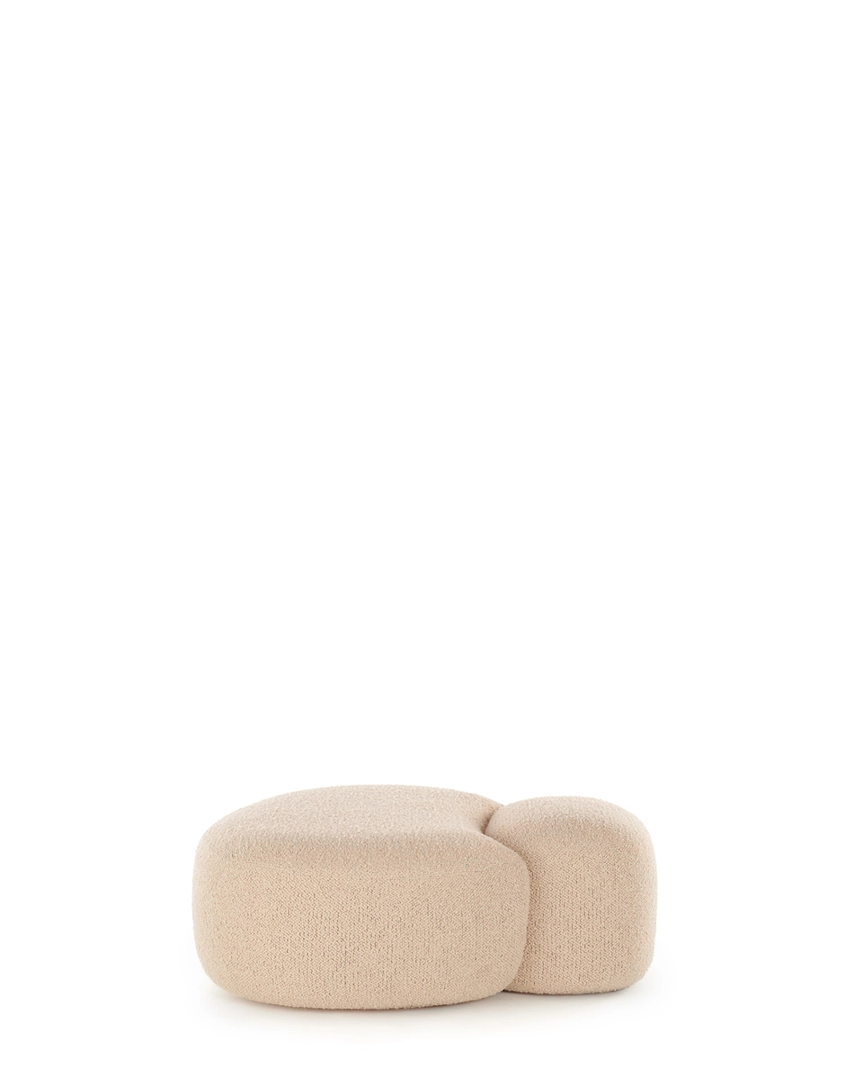 KAR06266K1.webp Aaland pufe tecido bouclé novo stretch - Imagem 1