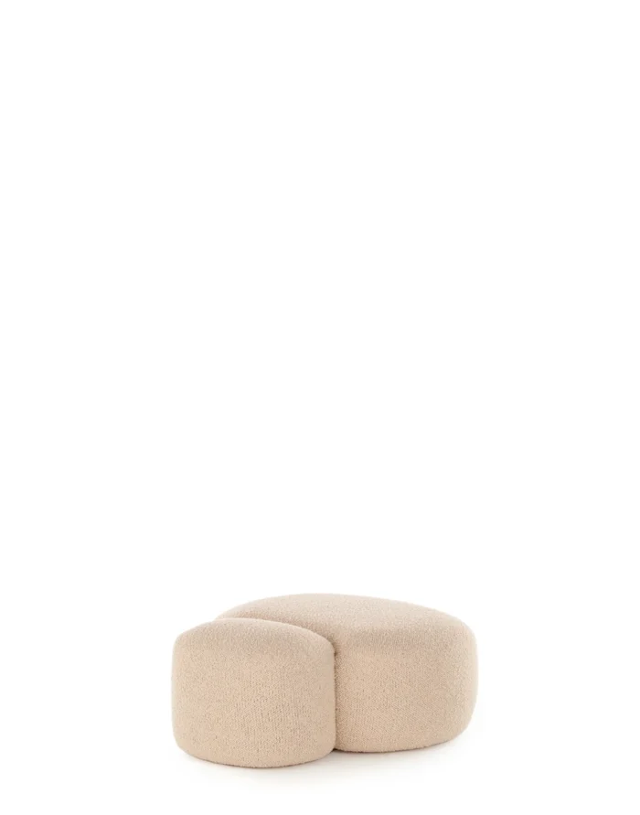 Aaland pufe tecido bouclé novo stretch - Imagem 2