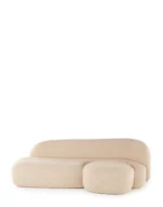 Aaland sofá tecido bouclé novo stretch